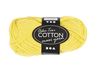 Puuvillane lõng, kollane, 50 g