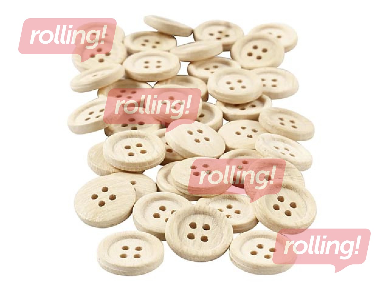 Puidust nööbid, 40 tk.