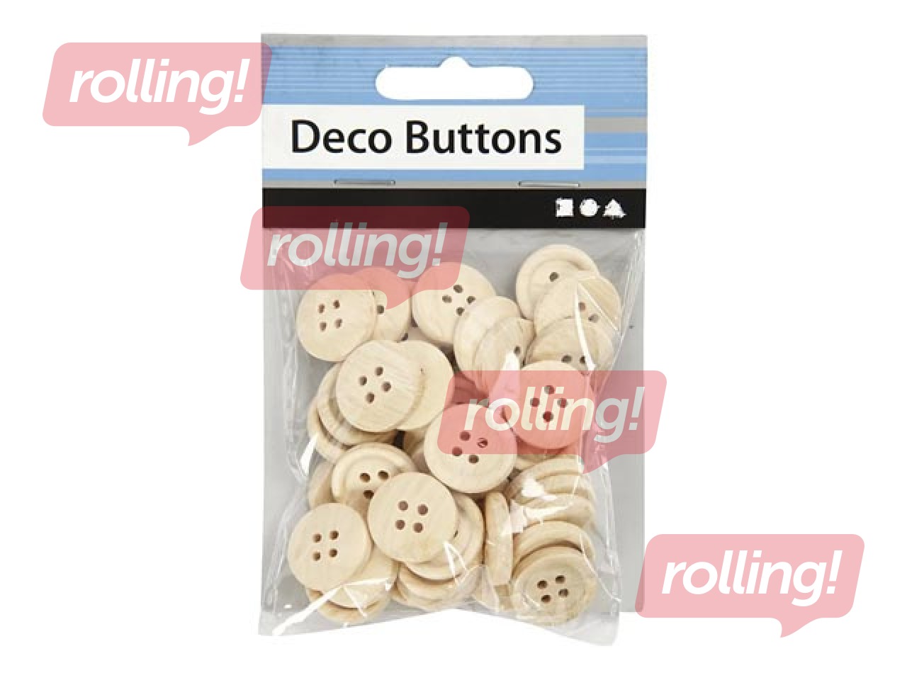 Puidust nööbid, 40 tk.