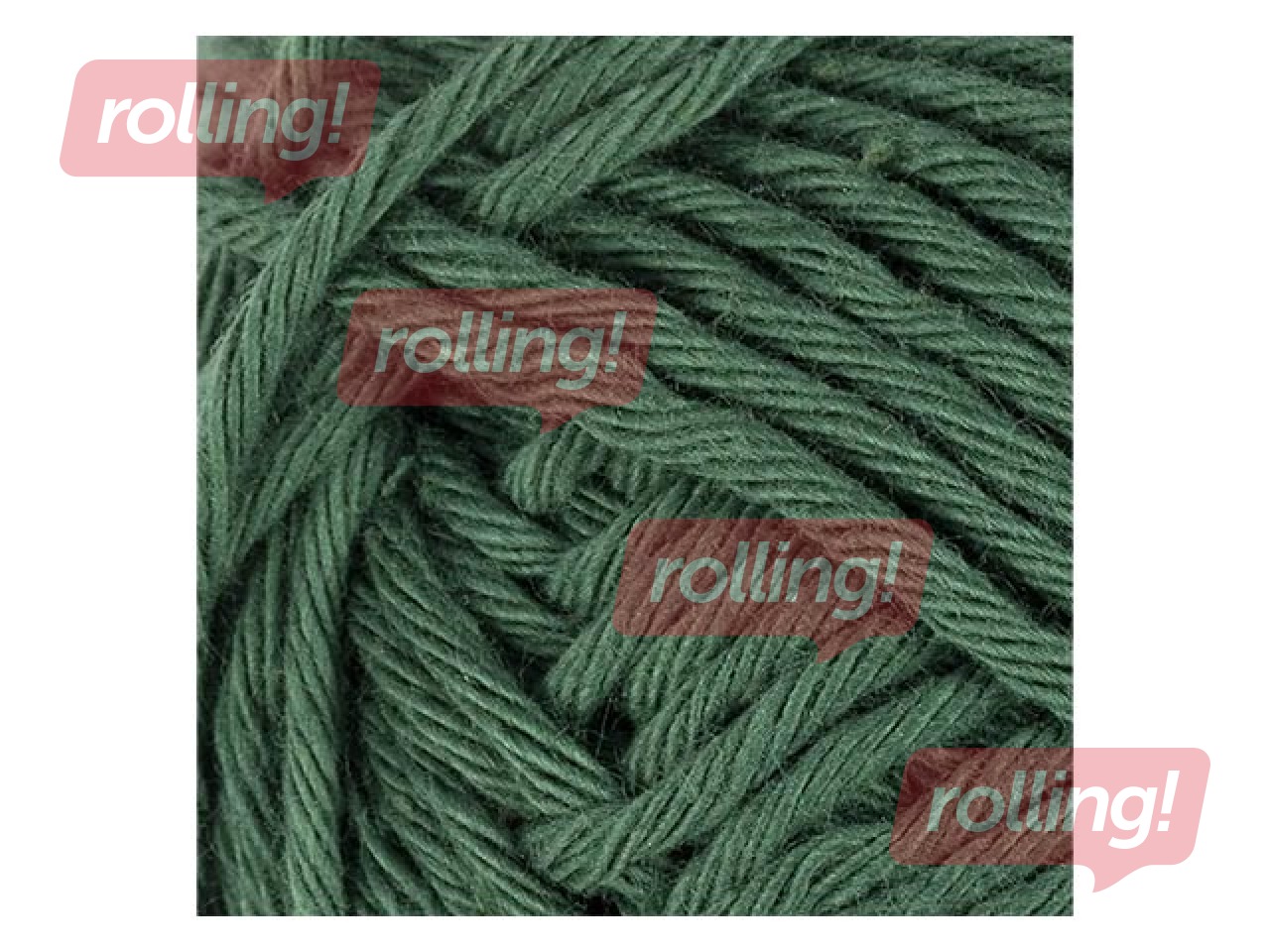 Cotton yarn, dark green, 50g