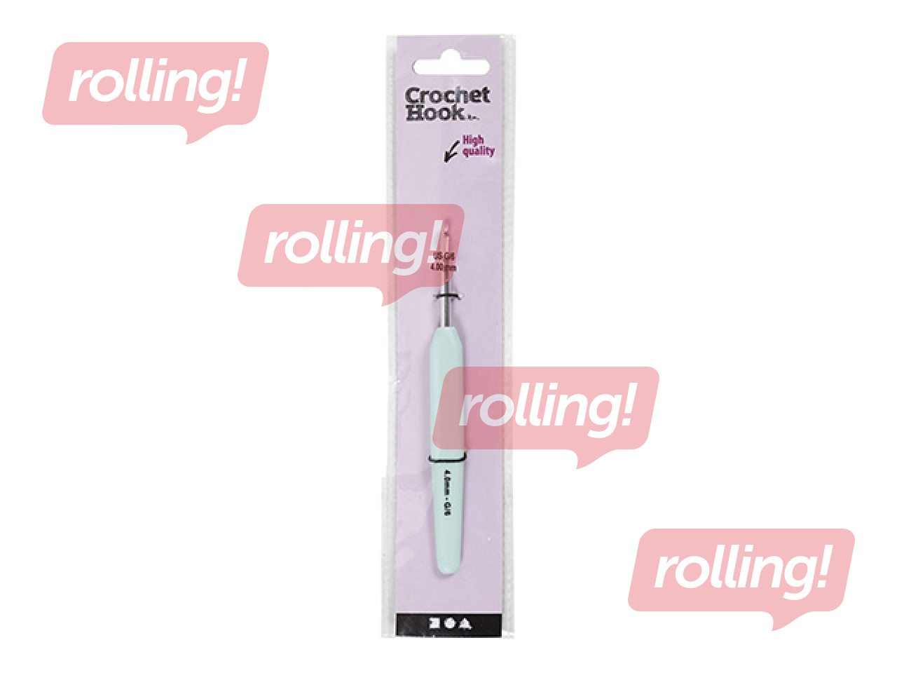 Крючок для вязания, №4, 4мм, 13,3см