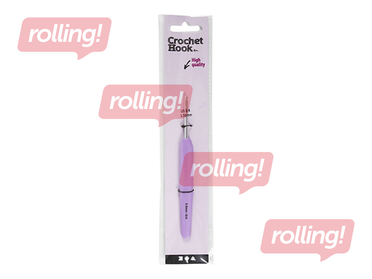 Crochet hook, No.3.5, 3.5mm, 13.3cm