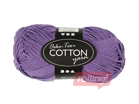 Kokvilnas dzija, violeta, 50g, 170m