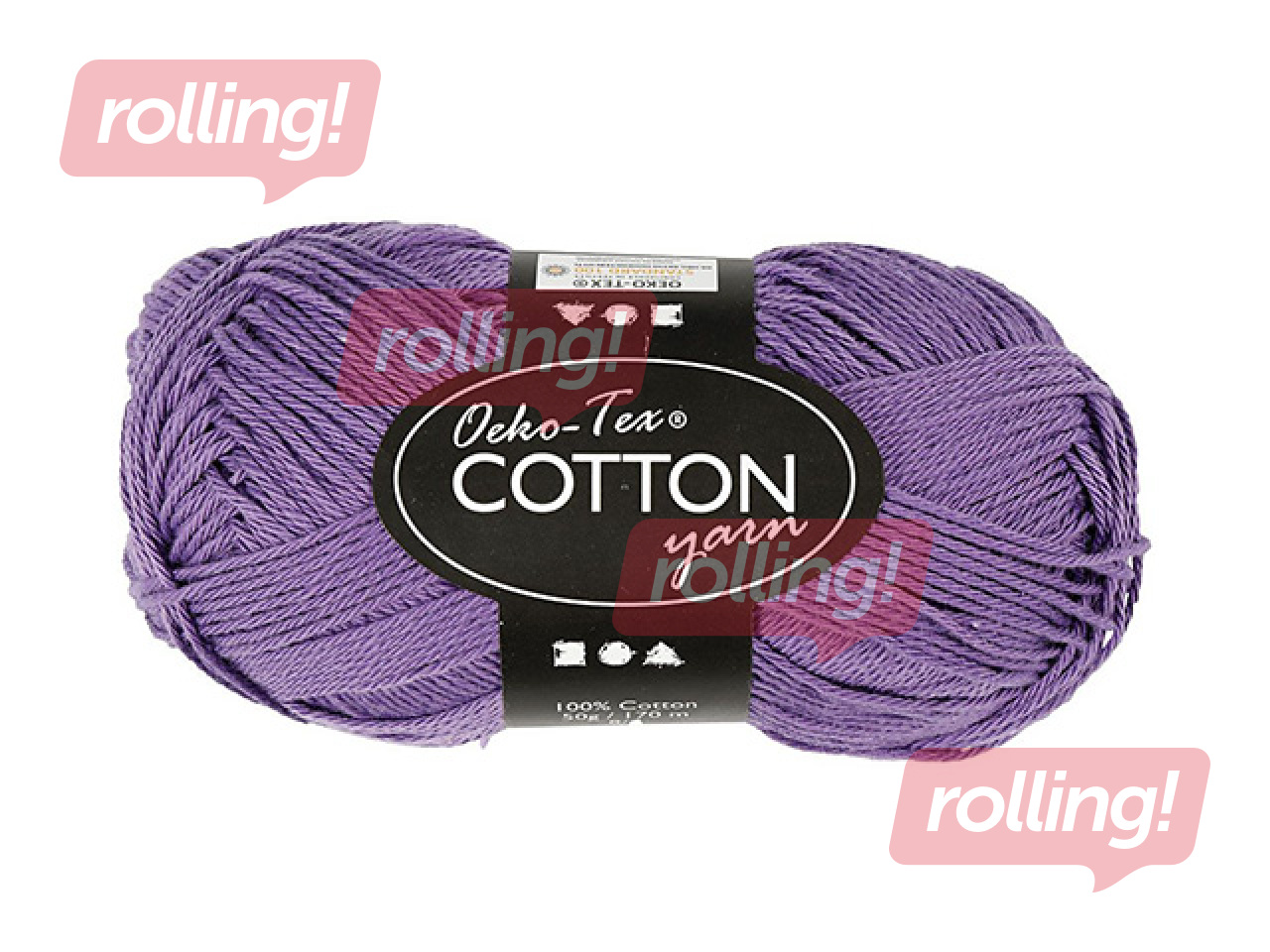 Kokvilnas dzija, violeta, 50g, 170m