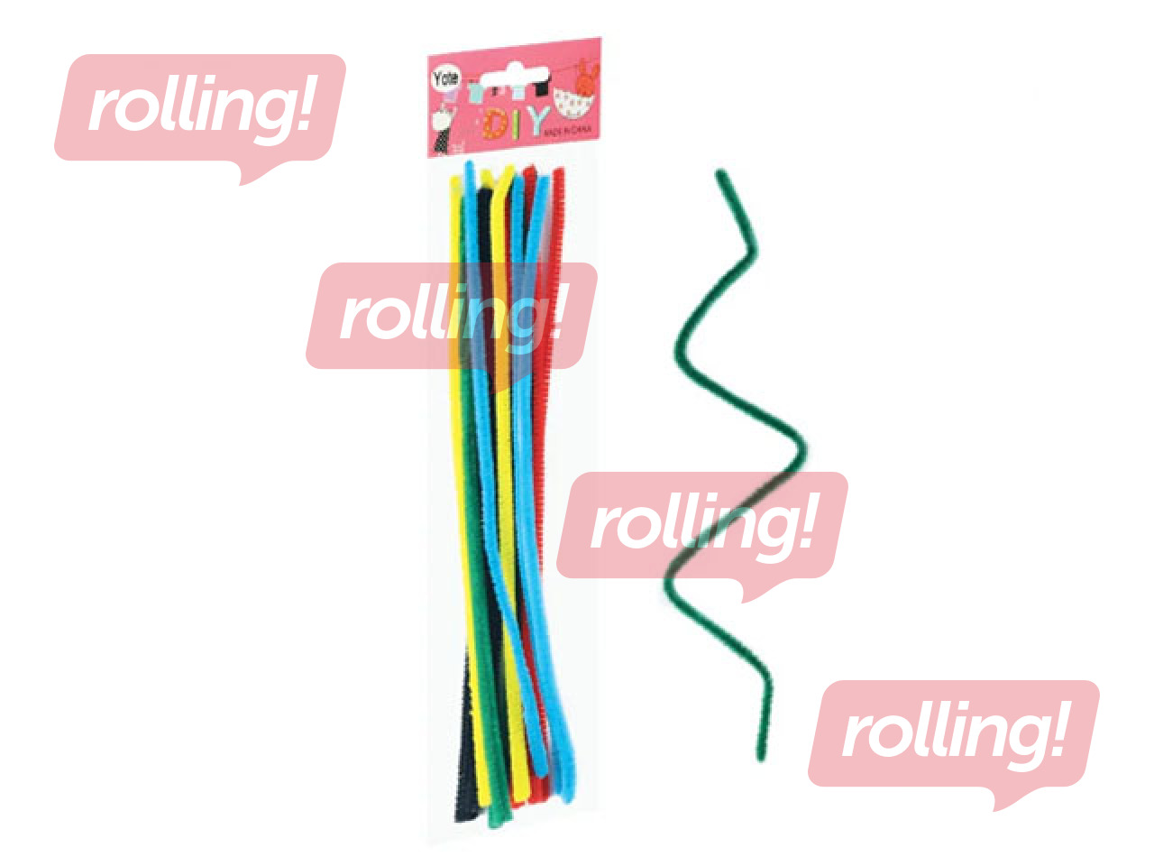 Šenilliribad, 0.6 x 30 cm, 15 tk, värvilised