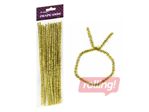 Šenilliribad, 0.6 x 30 cm, 15 tk, kuldsed