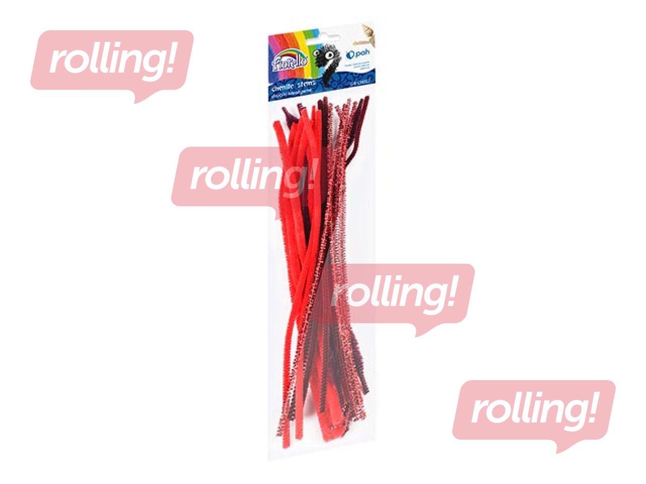 Šenillribad, 0,6 x 30 cm, 20 tk, punane