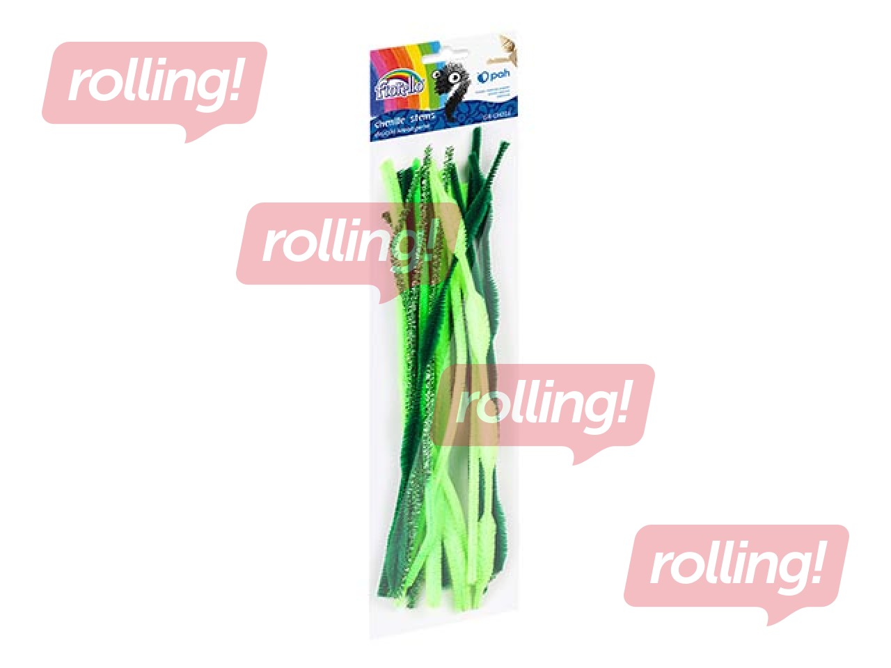 Šenillribad, 0,6 x 30 cm, 20 tk, roheline