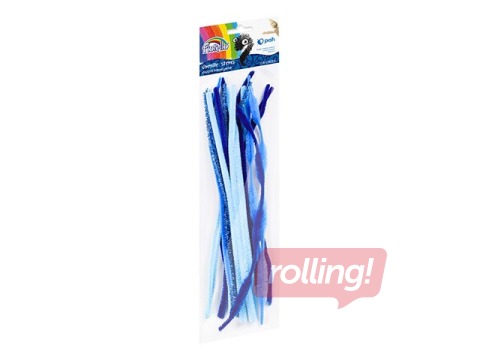 Šenillribad, 0,6 x 30 cm, 20 tk, sinine