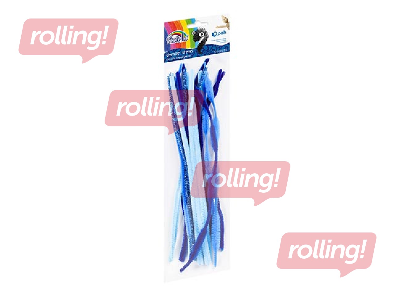 Šenillribad, 0,6 x 30 cm, 20 tk, sinine