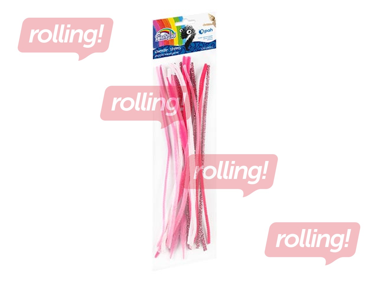 Šenillribad, 0,6 x 30 cm, 20 tk, roosa