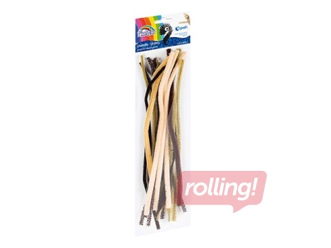 Šenila kociņi (pūkaina stieple), 0.6 x 30cm, 20gab., brūnie toņi