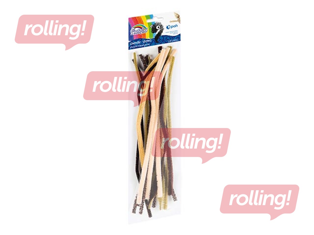 Šenila kociņi (pūkaina stieple), 0.6 x 30cm, 20gab., brūnie toņi