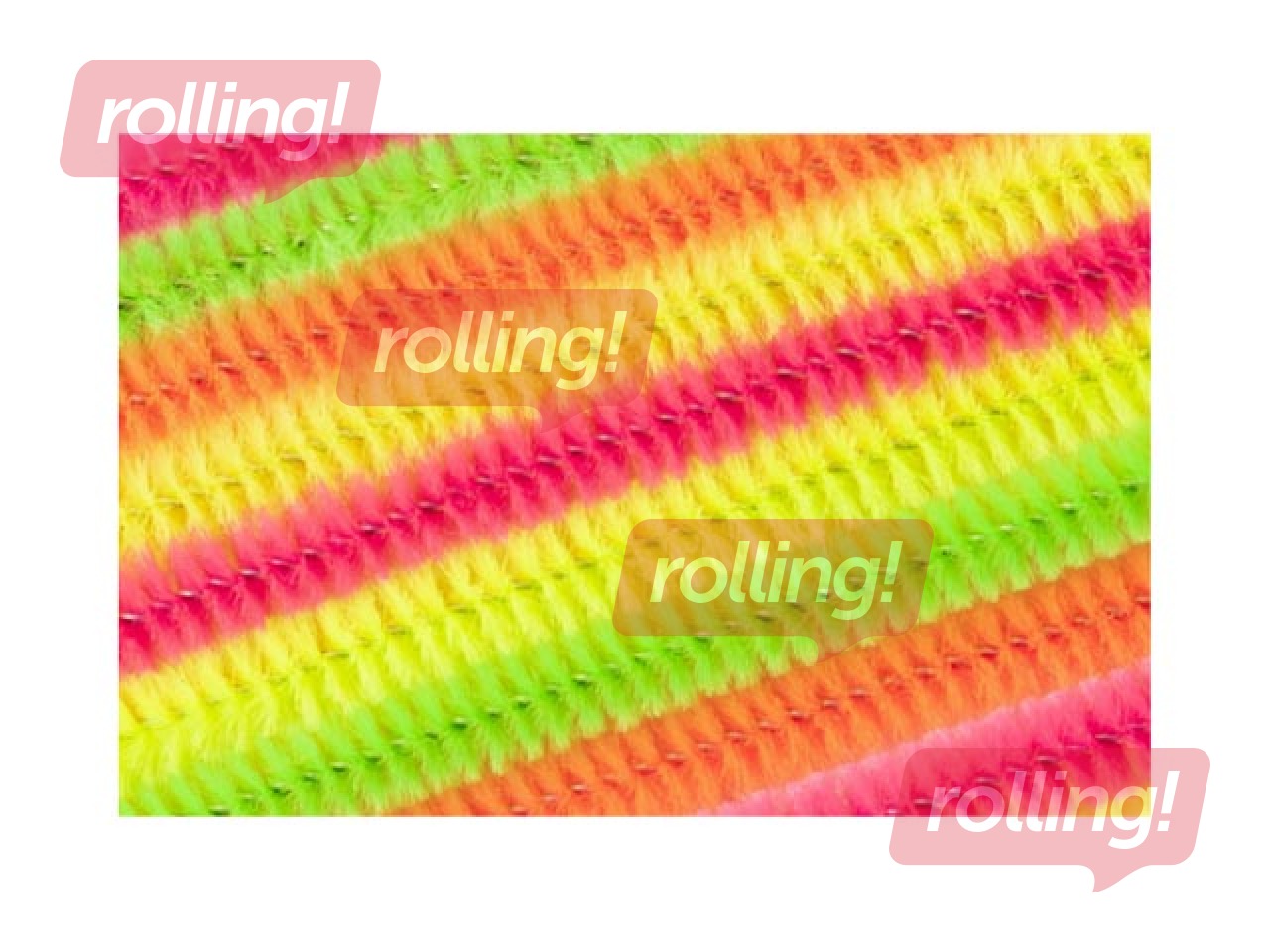 Šenila kociņi (pūkaina stieple), 0.8 x 50cm, 10gab., neon