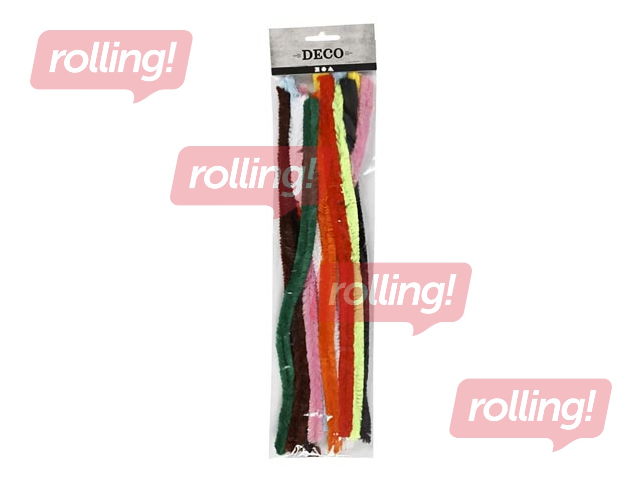 Šenilliribad, 1,5 x 30 cm, 15 tk, erinevad värvid