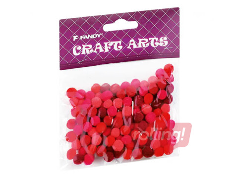 Pehmed pallikesed, 10-45 mm, 120 tk, punane 