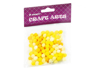 Pehmed pallikesed, 10-45 mm, 120 tk, kollane