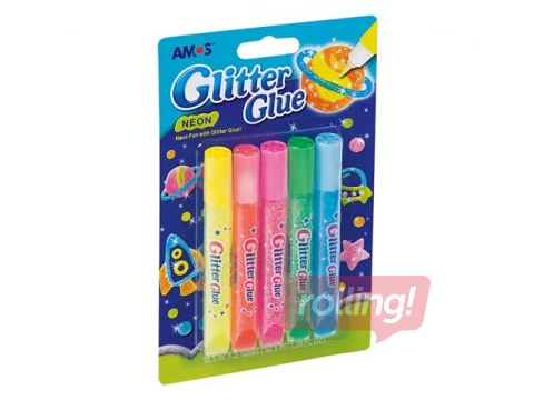 Dekoratiivliim Amos, neoon, 0.5ml x 5 tk.