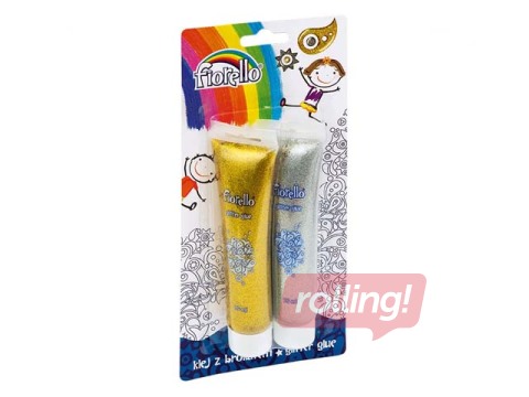 Dekoratiivliim Fiorello, kuldne ja hõbedane, 75ml x 2 tk.