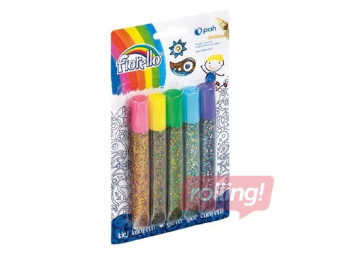 Kлей декоративный, конфетти, 13ml x 5 шт.