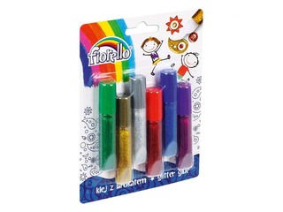 Dekoratīvā līme Fiorello, ar spīdumiem, 6ml x 6 gab.