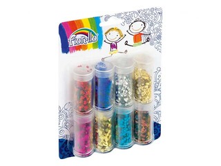 Confetti glitter, Fiorello, 8 x 8g., different colors, shapes