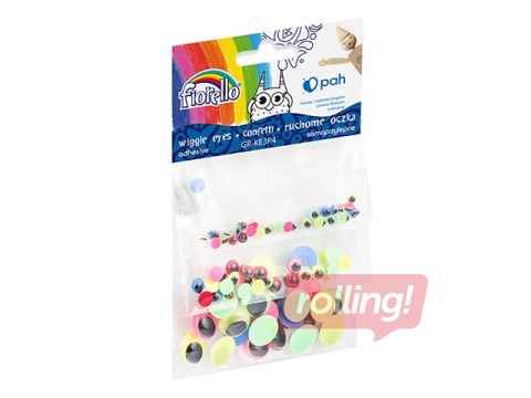 Kustīgās actiņas Fiorello, dažādi izmēri, pašlīmējošas, krāsainas