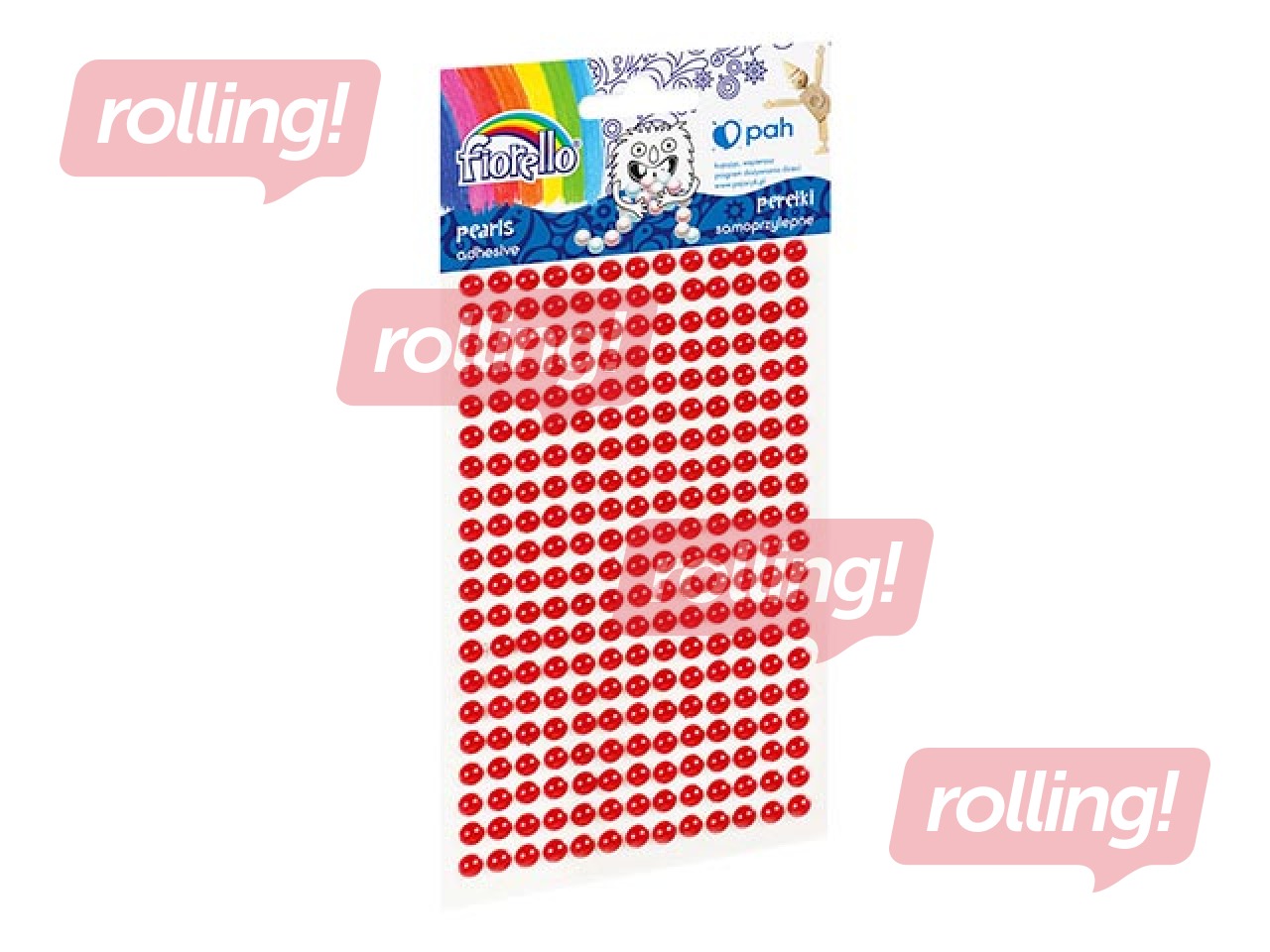 Self adhesive pearls, red
