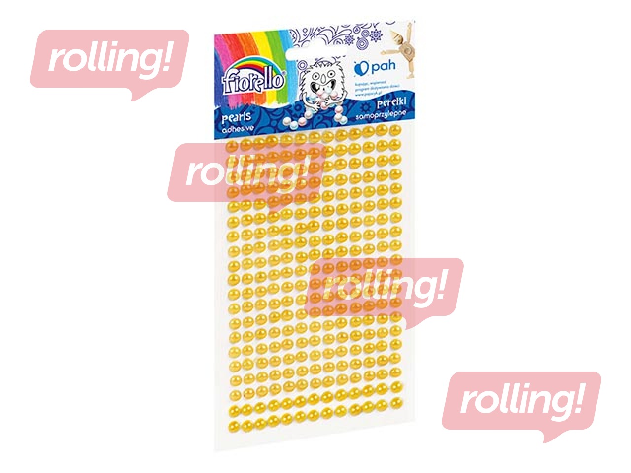 Self adhesive pearls, yellow
