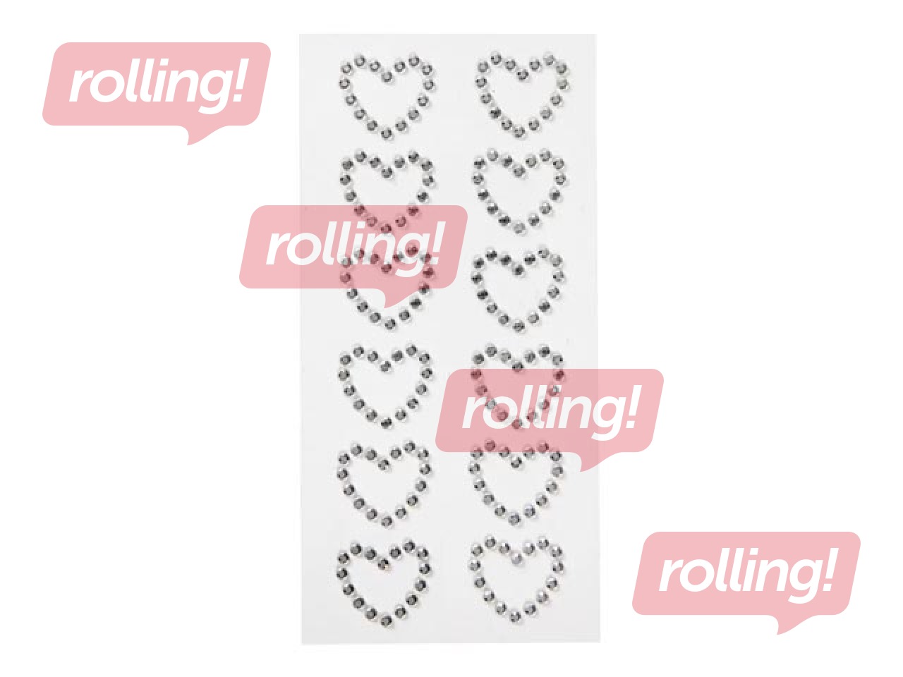 SALE Isekleepuvad kivid - südamed, 12 tk.