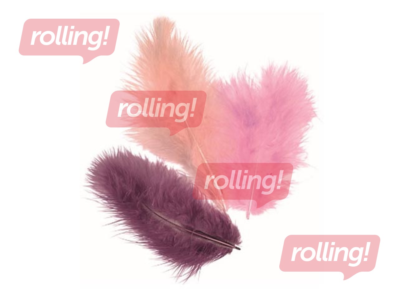 Dekoratiivsed marabu suled, roosad, 15 tk. 