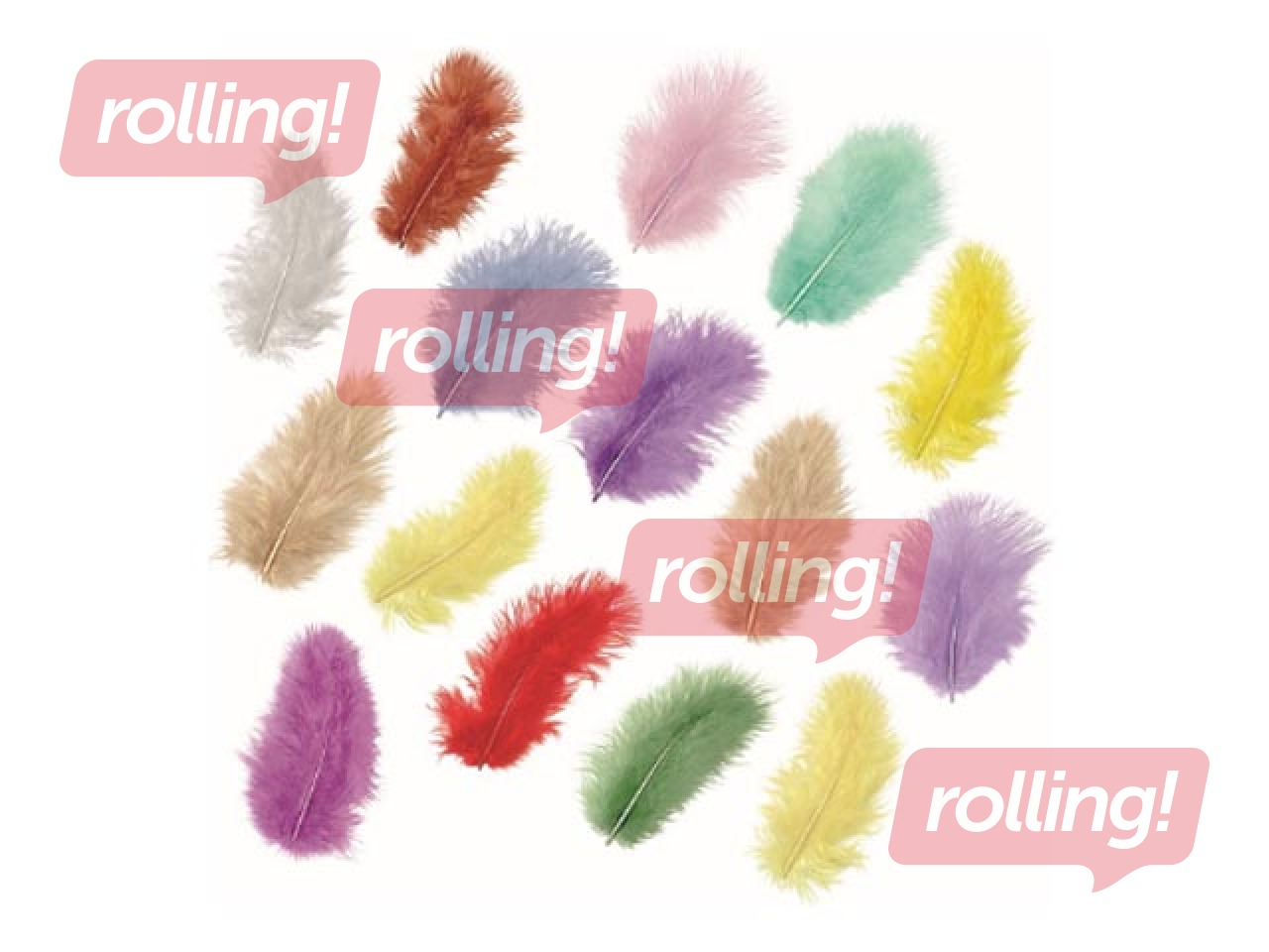 Dekoratiivsed marabou suled, assortii, 15 tk.