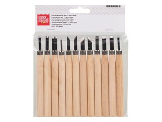 Set of carving tools for wood and linocut, 12 pcs.