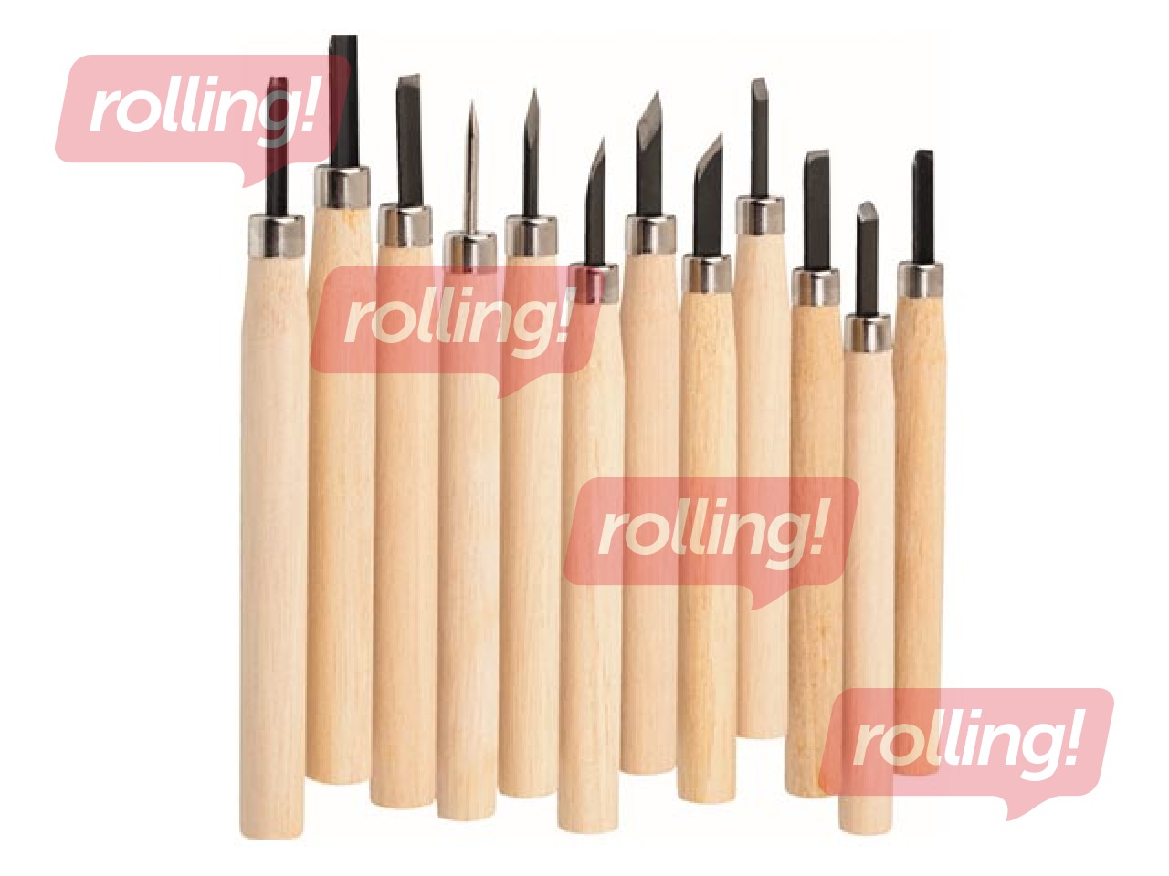 Set of carving tools for wood and linocut, 12 pcs.