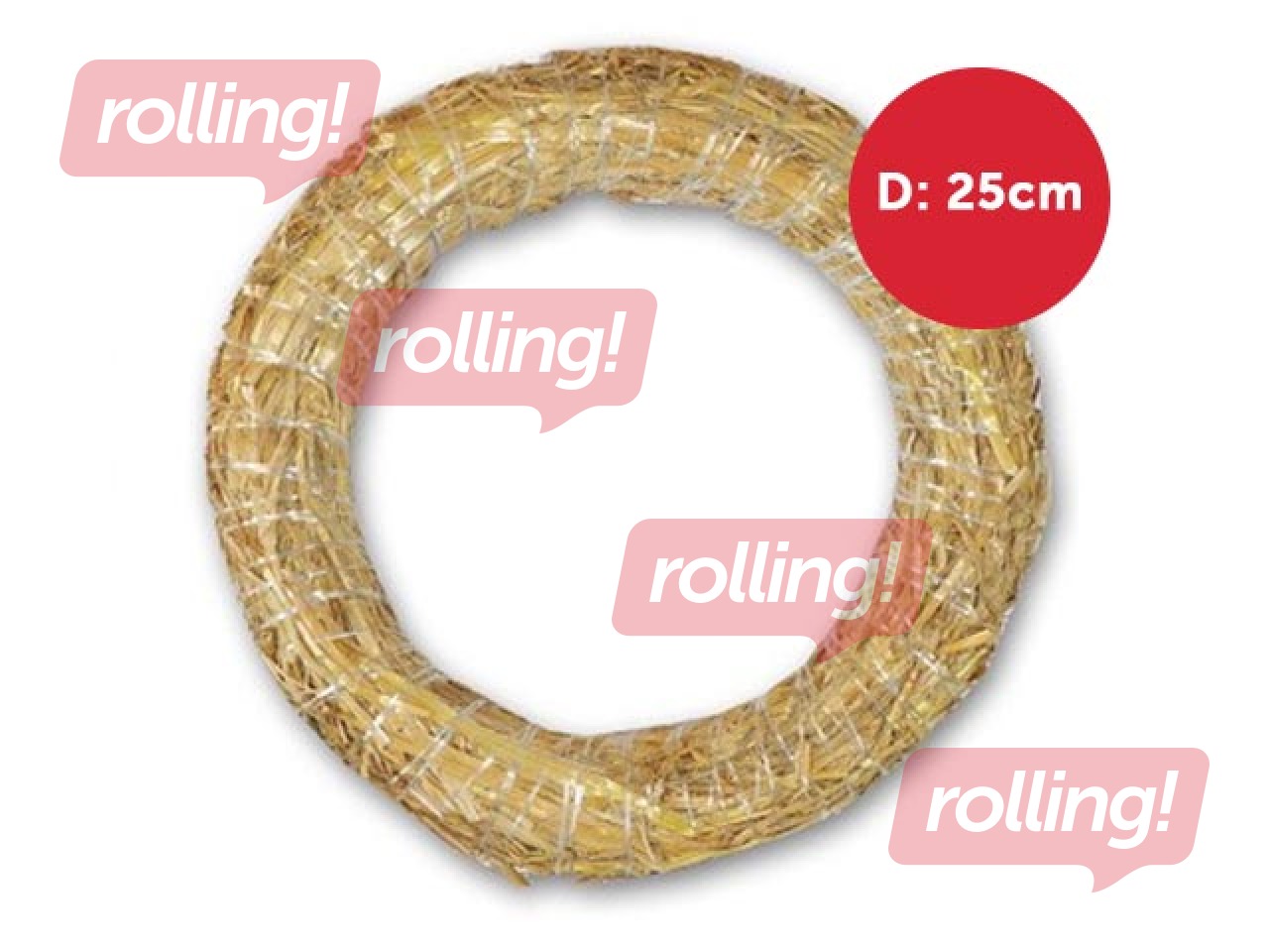 Pamatne Adventes vainagam, no salmiem, ⌀25cm