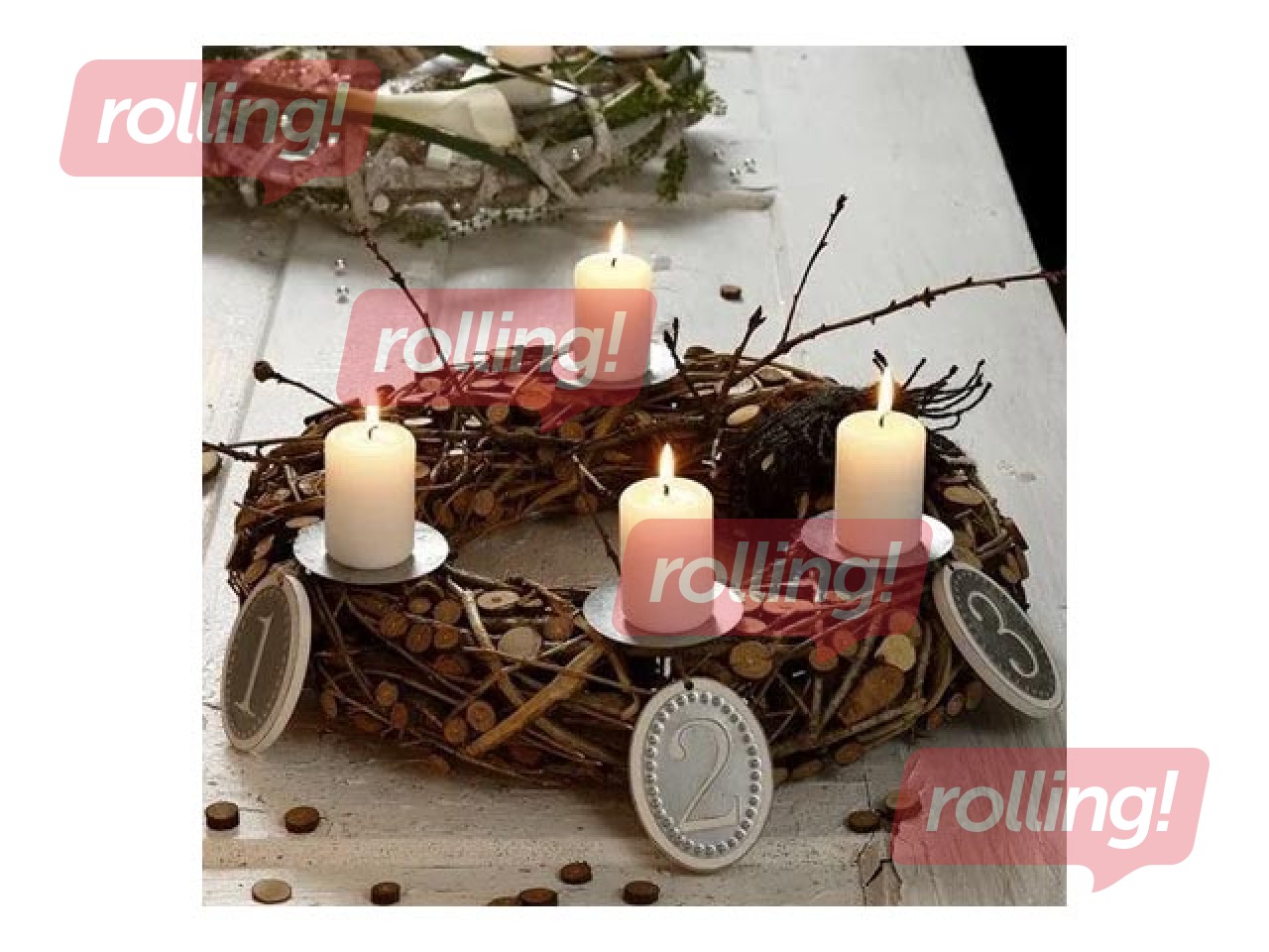 PROMO Küünlaalus teravikuga, ⌀7cm, 4 tk.