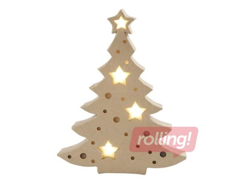 Christmas tree figure with light inside 