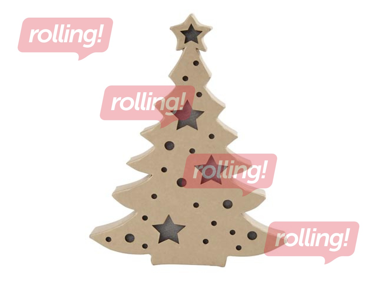 Christmas tree figure with light inside 