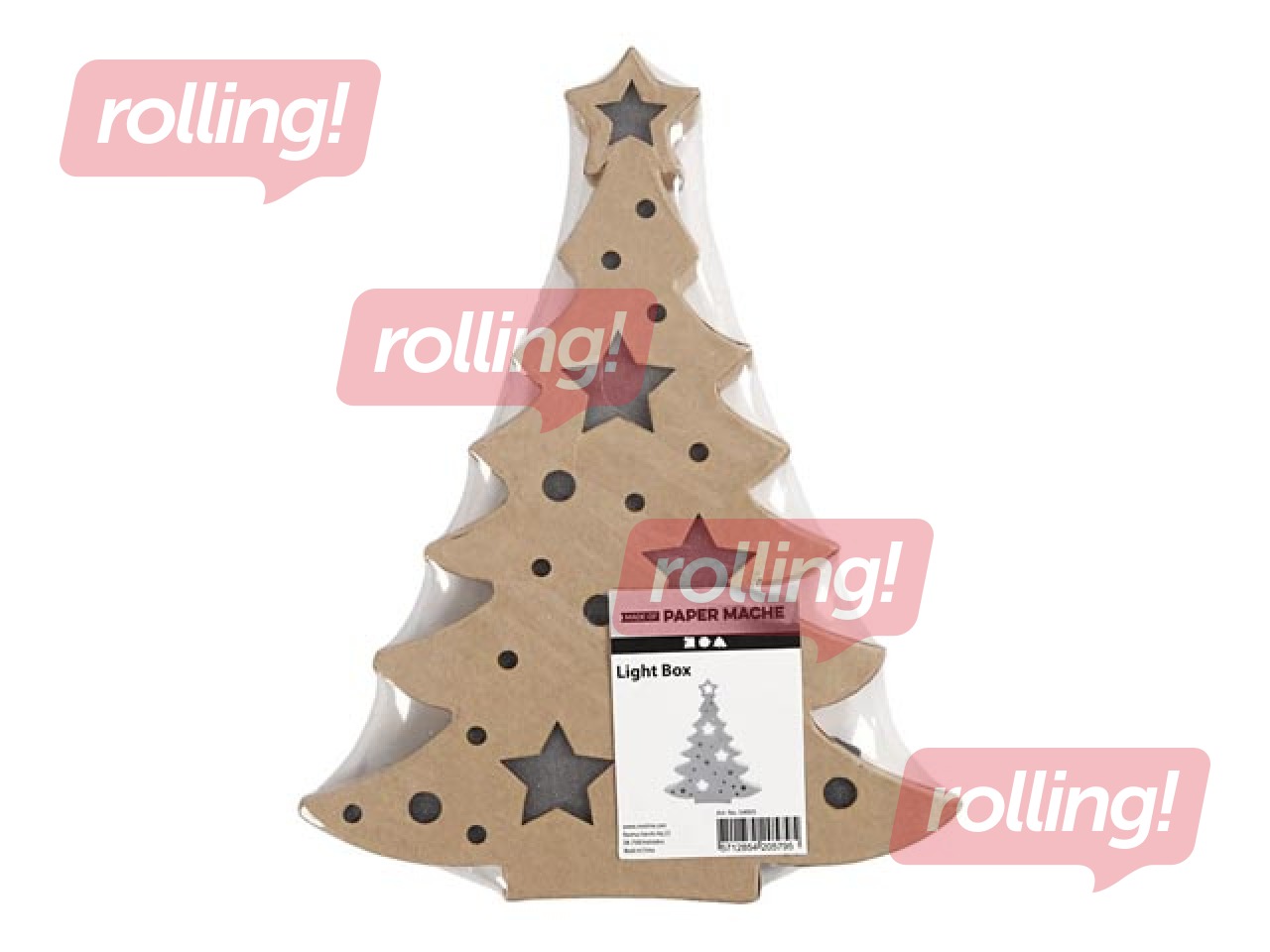 Christmas tree figure with light inside 