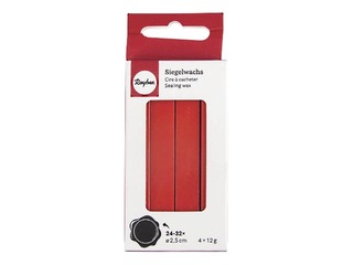 Sealing wax, 4 pcs, classic red
