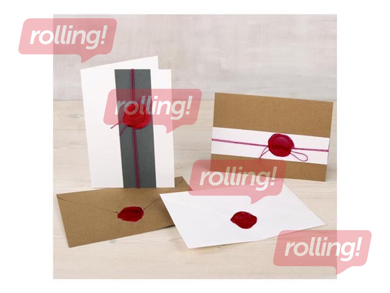 Sealing wax, 4 pcs, classic red