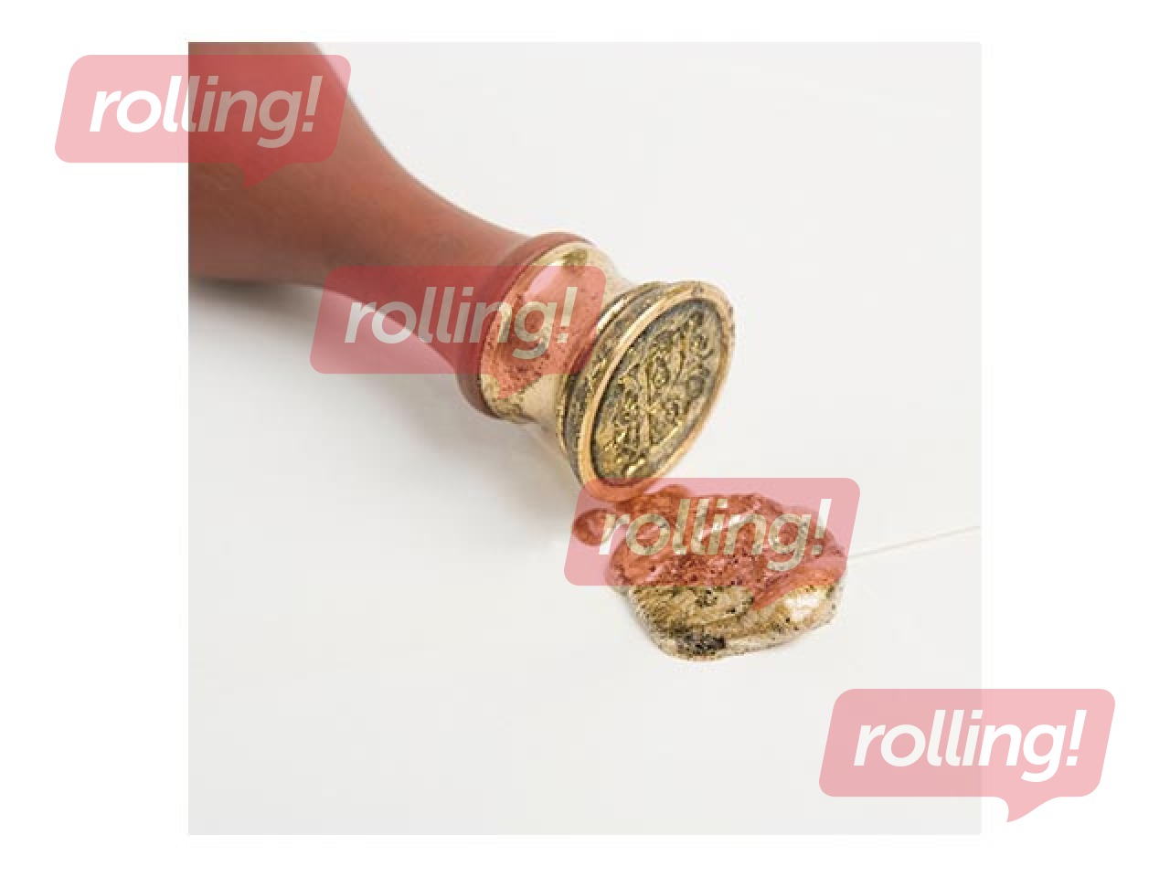 Sealing wax wicks, 9.7 cm, 1 pcs.,gold