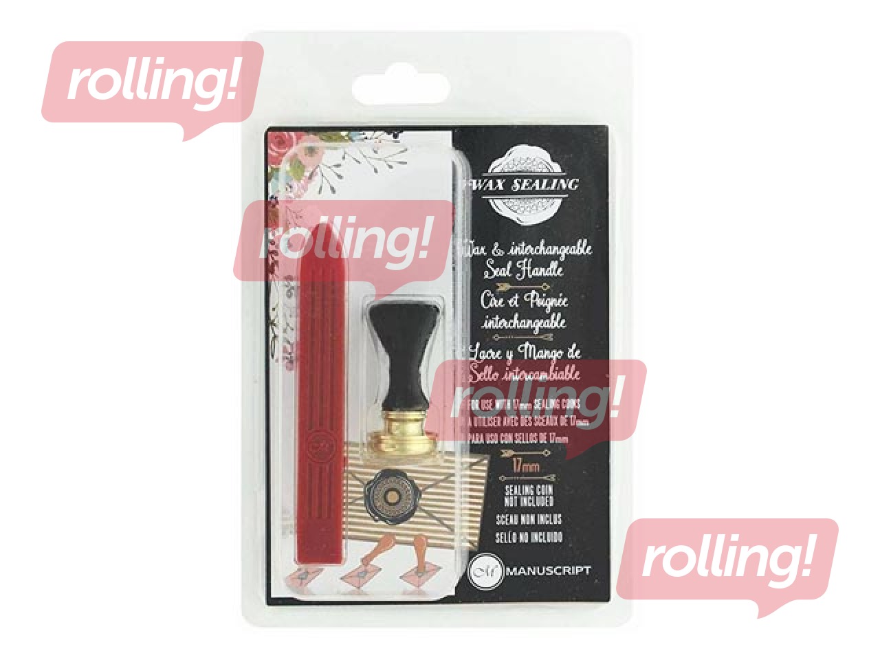 Ручка для металлических монет (восковые печати) D:1.7 см и штемпельного воска (9.7 см)