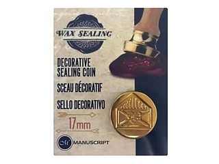 Metal coin for wax stamp Envelope, D: 1.7 cm