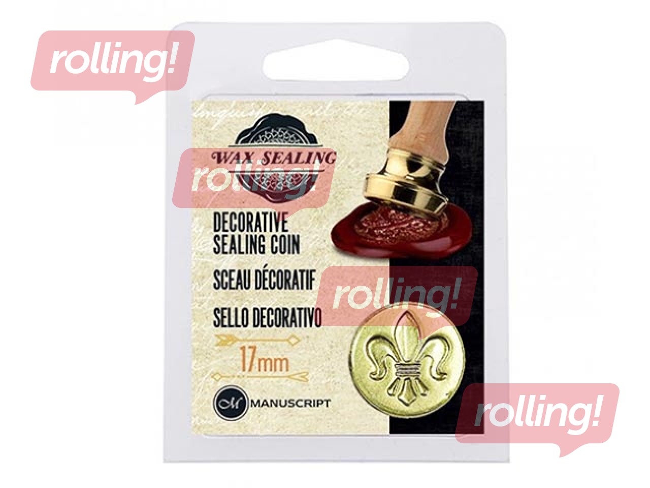 Metal coin for wax stamp FLE, D:1.7 cm