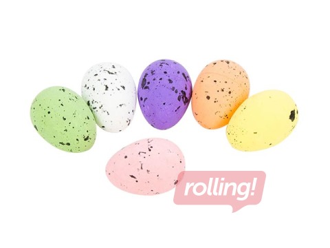 Decorative eggs, 25/35mm, 24 pcs., 6 colors
