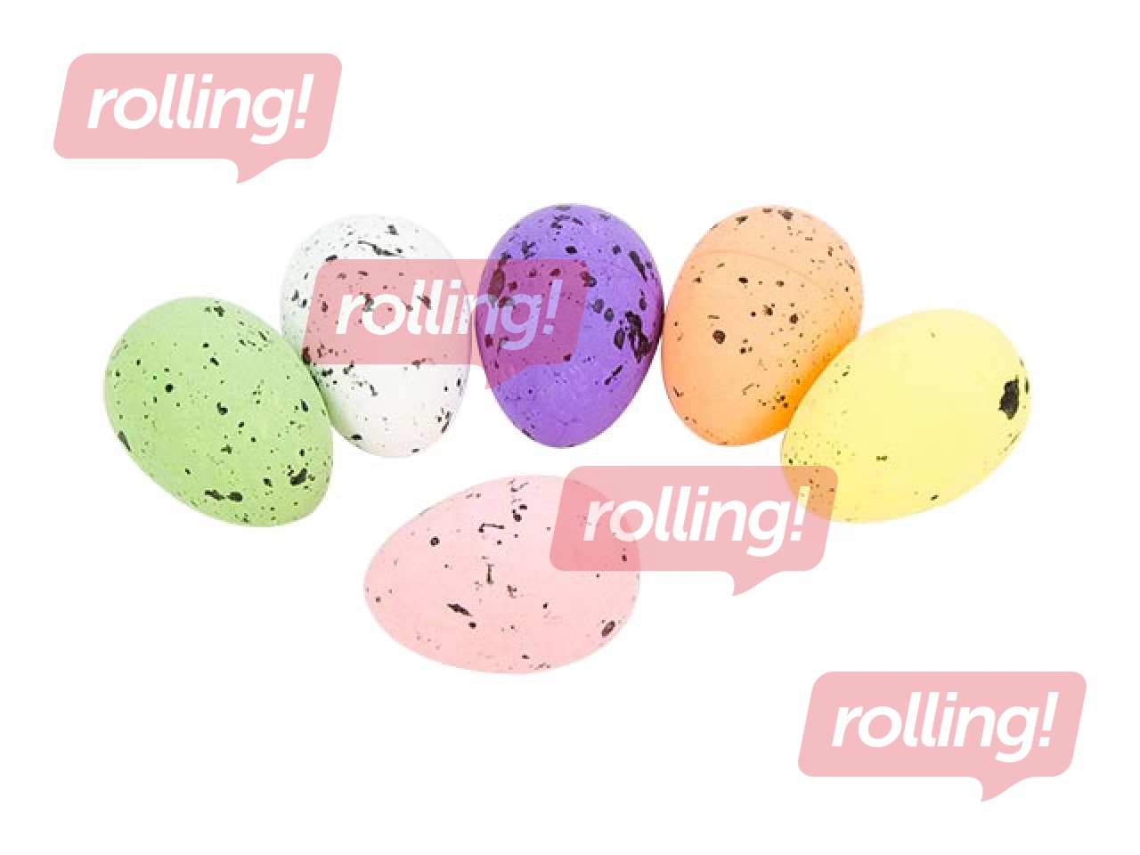Decorative eggs, 25/35mm, 24 pcs., 6 colors