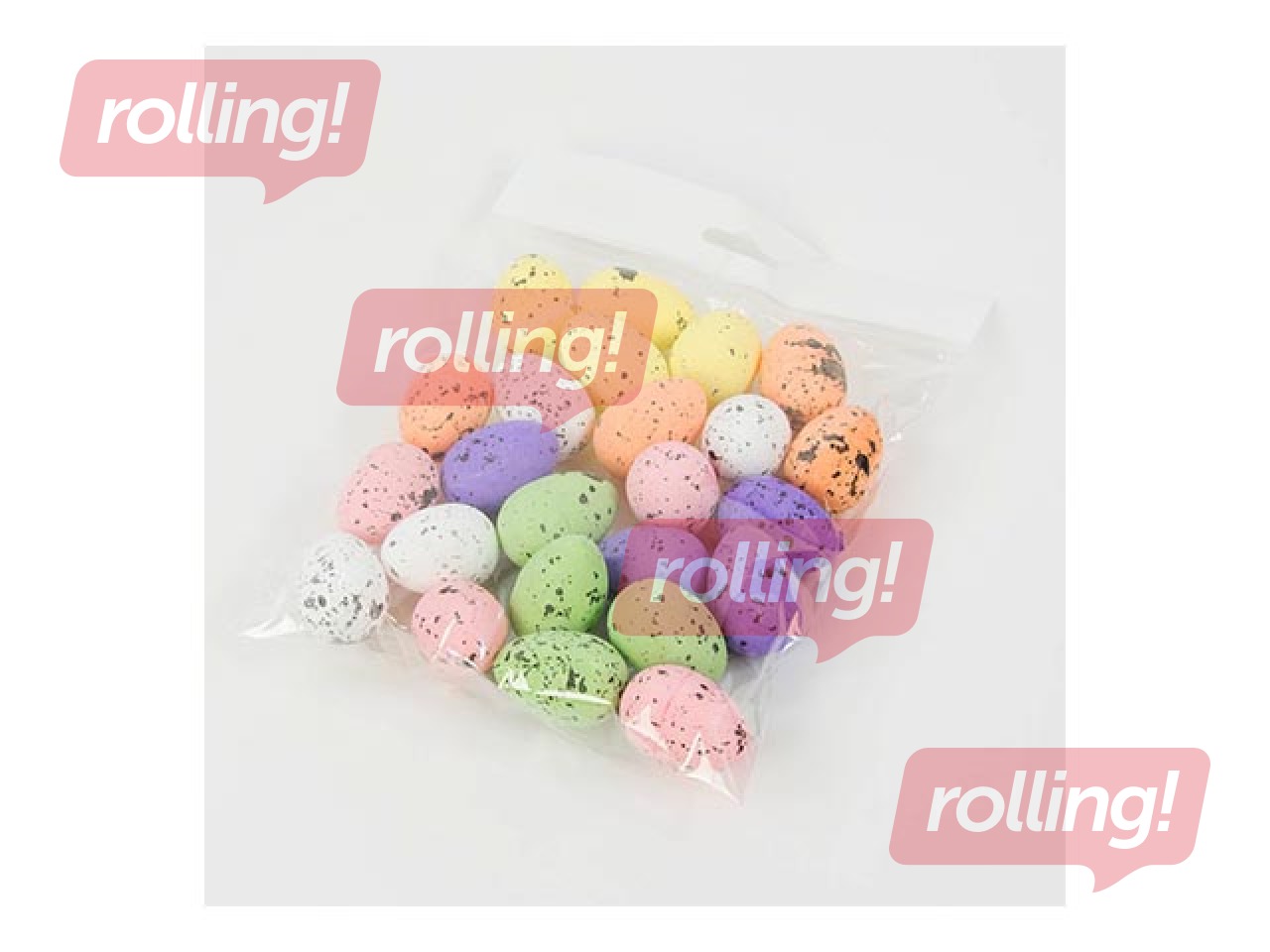 Decorative eggs, 25/35mm, 24 pcs., 6 colors