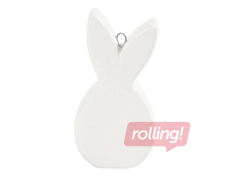 Decorative rabbit figures, ceramic, 3 pcs.