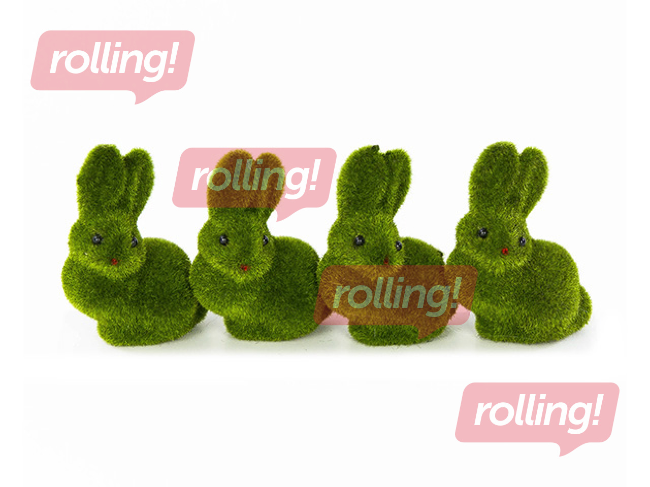 Dekoratiivne sametist jänes, 1 tk, 8cm